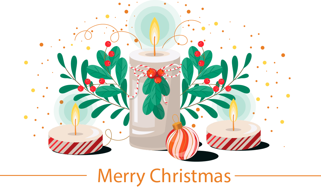 Advent candles with a bauble